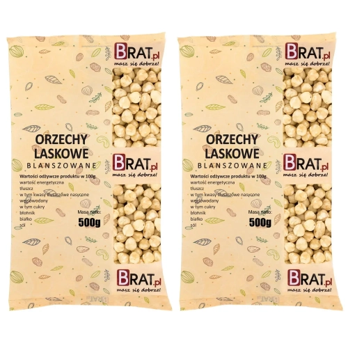 Orzechy laskowe blanszowane 1kg (2x500g)
