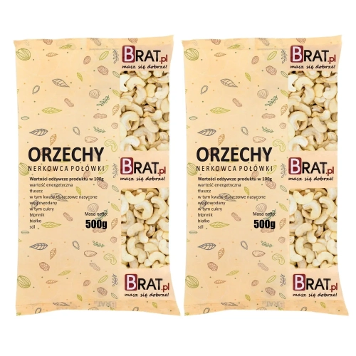 Orzechy nerkowca połówki 1kg (2x500g)