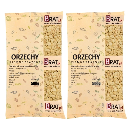 Orzechy ziemne prażone niesolone 1kg (2x500g)