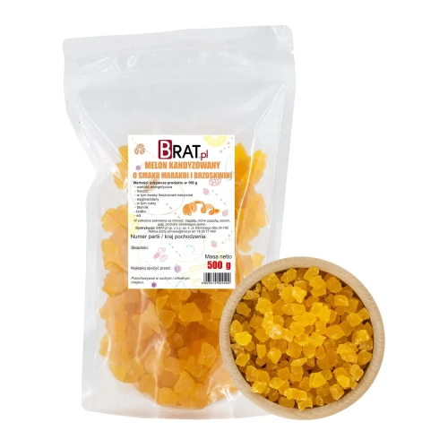 Melon kandyzowany - marakuja i brzoskwinia 500g