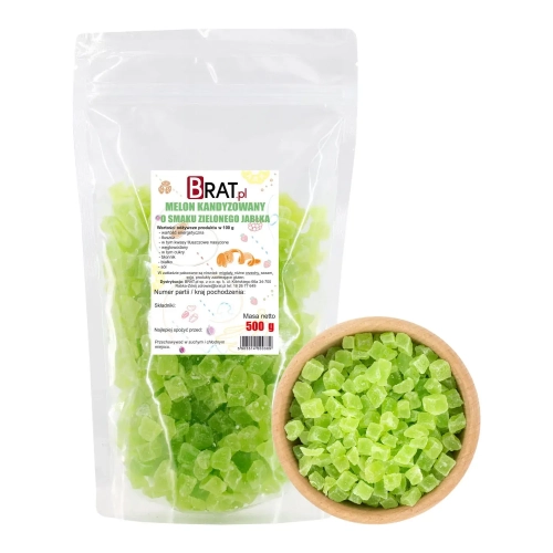 Melon kandyzowany - zielone jabłko 500g
