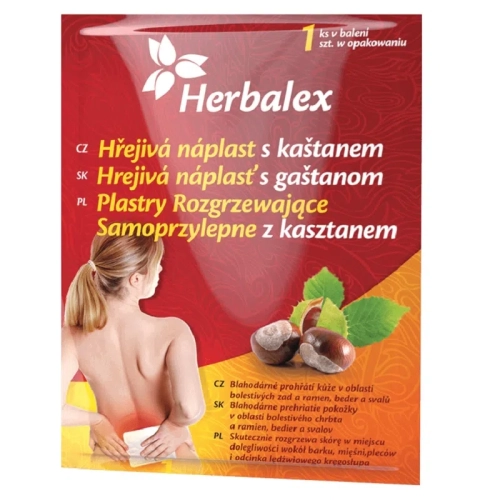 Plaster rozgrzewający samoprzylepny z kasztanem - Herbalex