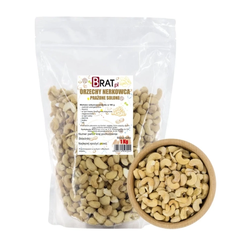 Orzechy nerkowca prażone solone 1kg