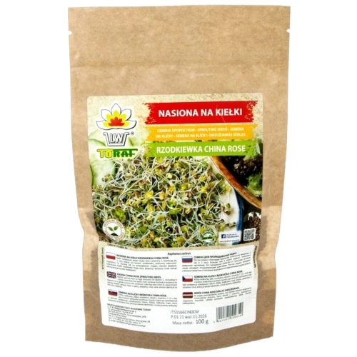 Nasiona na kiełki - rzodkiewka CHINA ROSA 100g