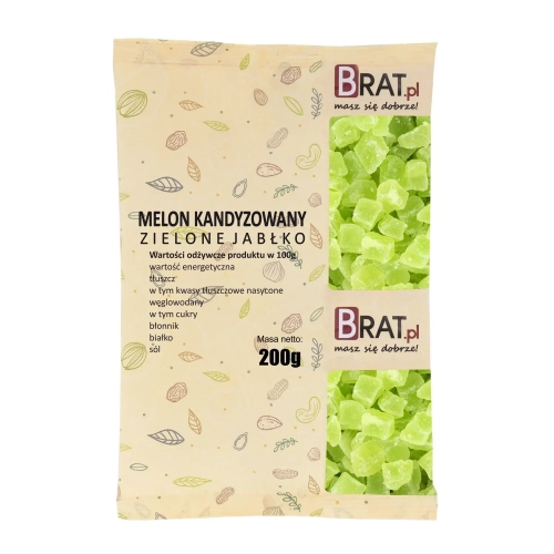 Melon kandyzowany - zielone jabłko 200g