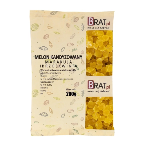 Melon kandyzowany - marakuja i brzoskwinia 200g