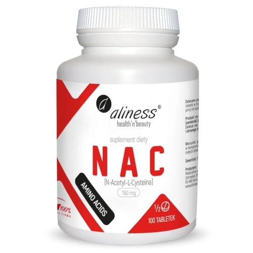 NAC N-Acetyl-L-Cysteine 190mg 100kaps - ALINESS