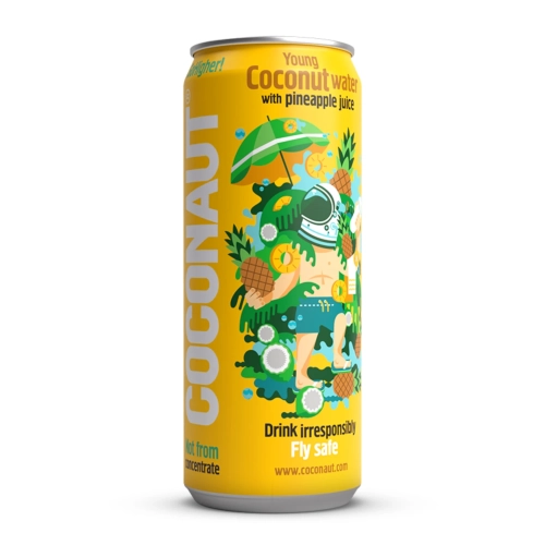 Woda kokos. z młod. koko. z sokiem ananasow. 320ml
