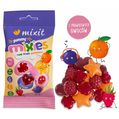 Naturalne cukierki żelki mix smaków 35g