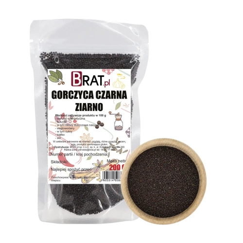 Gorczyca czarna ziarno 200g