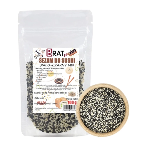 Sezam do sushi - biało - czarny mix 100g
