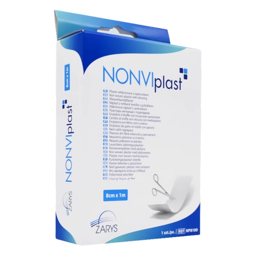 Plaster włókninowy z opatrunkiem 8cm x 1m NONVIplast