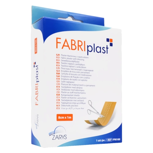Plaster tkaninowy z opatrunkiem 8cm x 1m FABRIplast