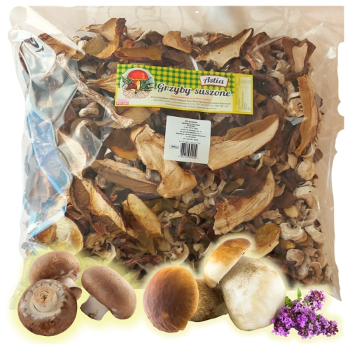 Grzyby suszone leśne i hodowlane MIX krojone 500g
