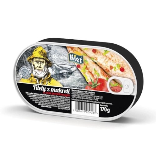 Filety z makreli w sosie pomidorowym 170g 