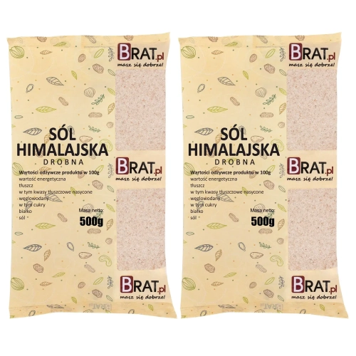 Sól himalajska drobna 1kg (2x500g)