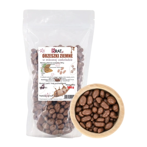 Orzeszki ziemne w mlecznej czekoladzie 500g