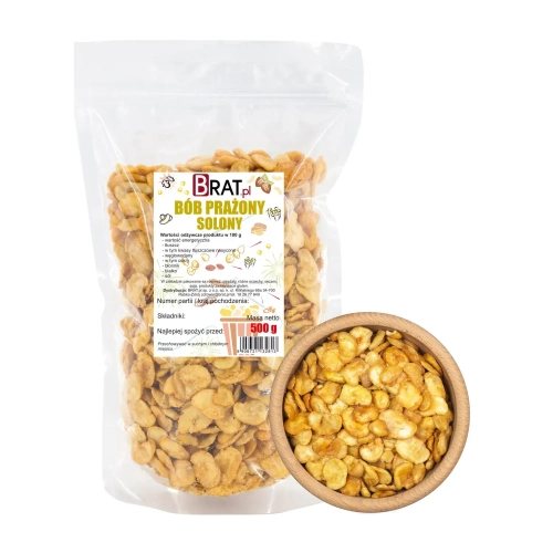 Bób prażony solony 500g