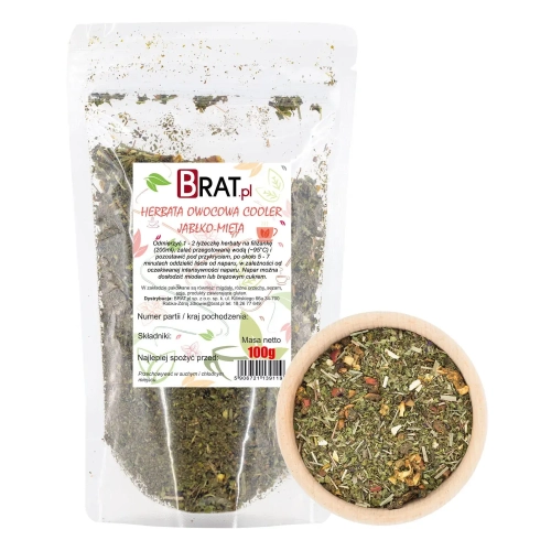 Herbata owocowa Cooler - jabłko mięta 100g