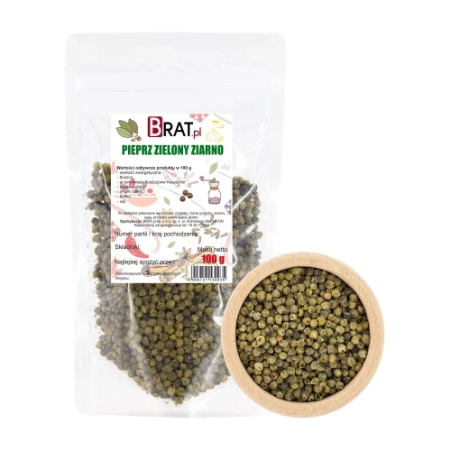 Pieprz zielony ziarno 100g