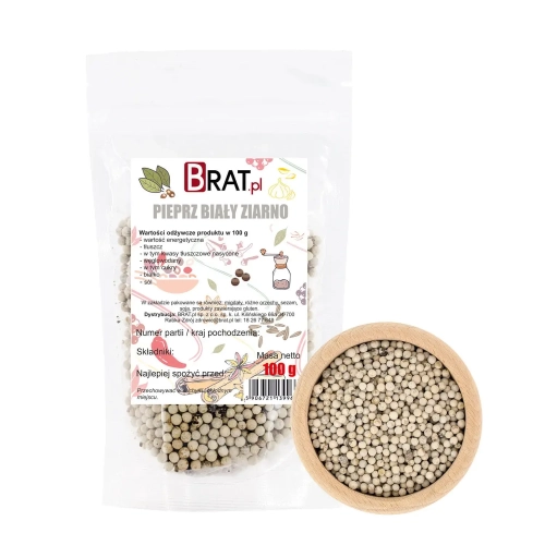 Pieprz biały ziarno 100g