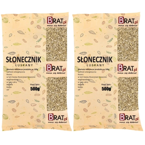 Słonecznik łuskany 1kg (2x500g)