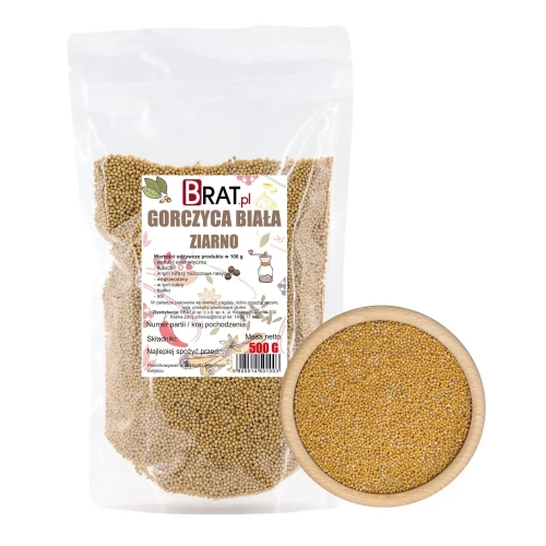 Gorczyca biała ziarno 500g