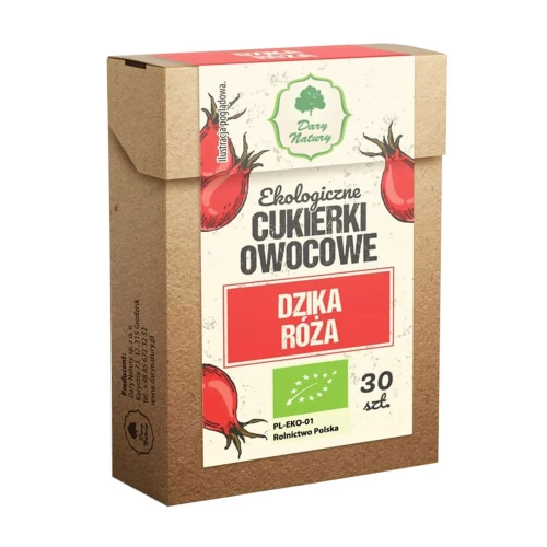 Cukierki owocowe dzika róża EKO 30g