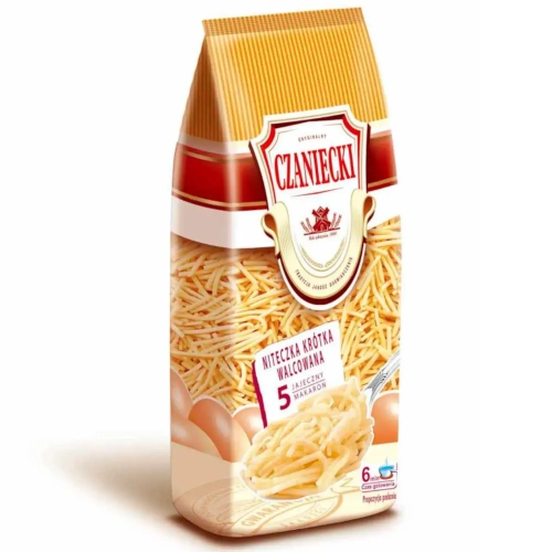 Makaron Czaniecki 5-jajeczny Niteczka krótka 250g