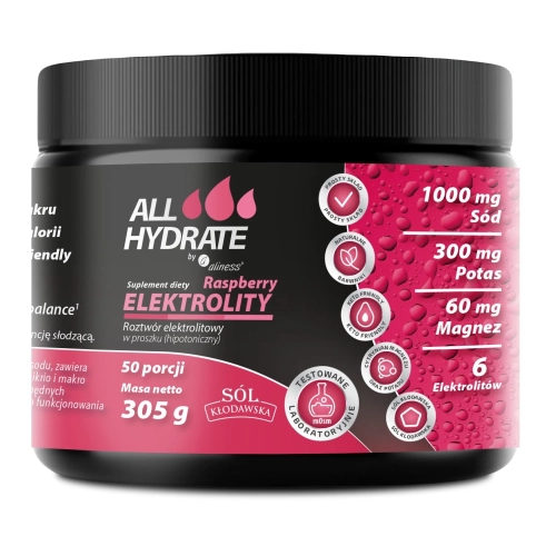 ALLHydrate - Elektrolity Raspberry 305g