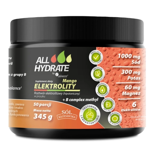 ALLHydrate - Elektrolity Mango + B complex methyl 345g