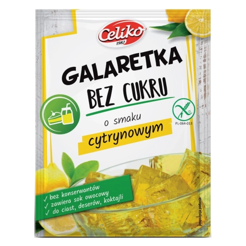 Galaretka cytrynowa bez cukru bezglutenowa 14g