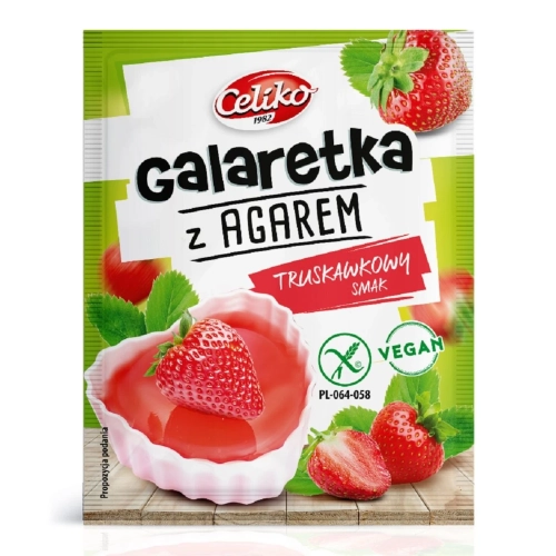 Galaretka agar truskawkowa bezglutenowa 45g