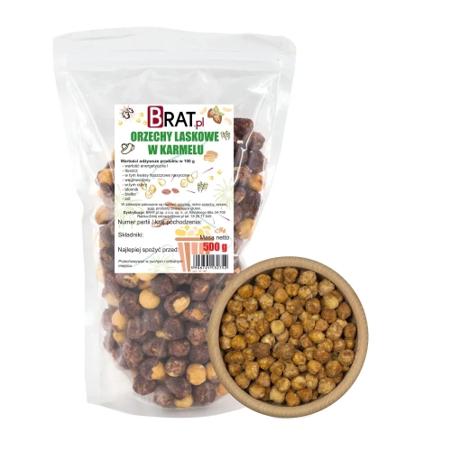 Orzechy laskowe w karmelu 500g