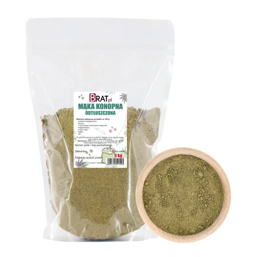 Mąka konopna odtłuszczona 1kg