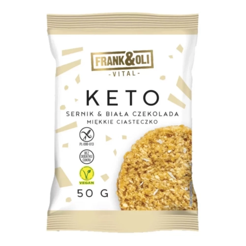 Miękkie ciasteczko KETO Sernik i biała czekolada 50g