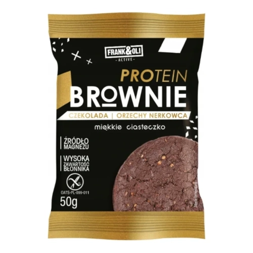 Miękkie ciasteczko HIGH PROTEIN BROWNIE czekolada i nerkowce 50g