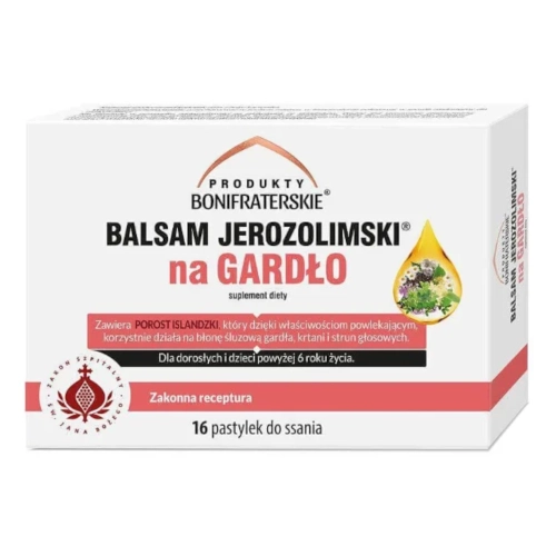 Balsam Jerozolimski na gardło 16 past. do ssania