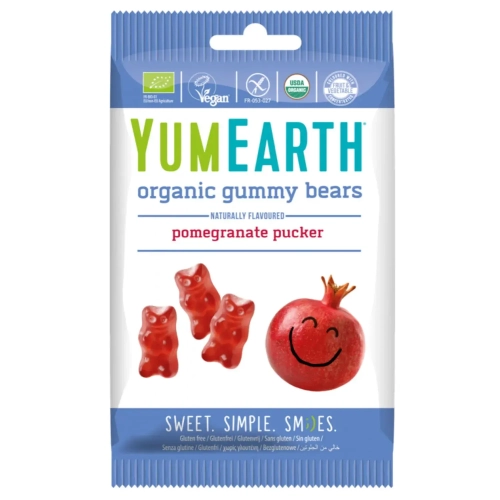 YumEarth żelki miśki owoc granatu EKO 50g