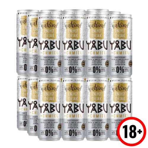 YABU Naturalny napój energetyczny CHMIEL 250ml x24