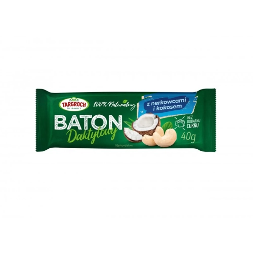 Baton daktylowy z nerkowcami i kokosem 40g