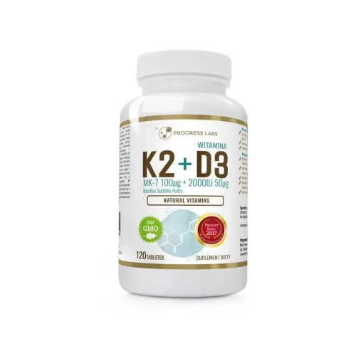 Witamina K2 100mcg+D3 50mcg 120tab Progress Labs