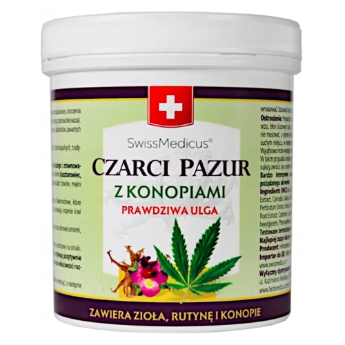 Maść Czarci Pazur z konopiami 250ml - Herbamedicus