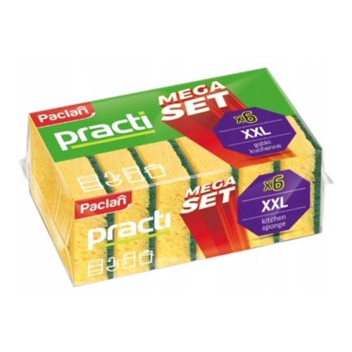 Gąbki do naczyń Mega Set Paclan Practi 6 szt
