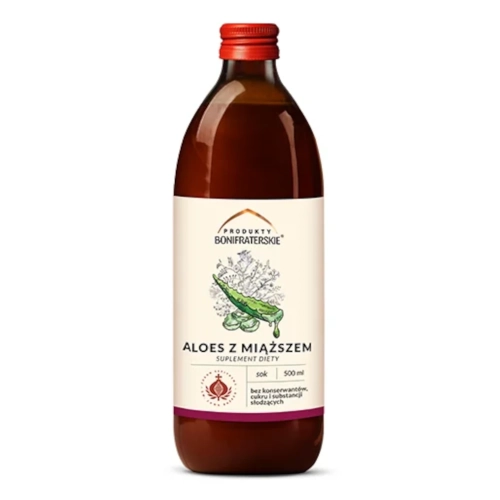 Sok z Aloesu z miąższem 500ml - Produkty Bonifraterskie