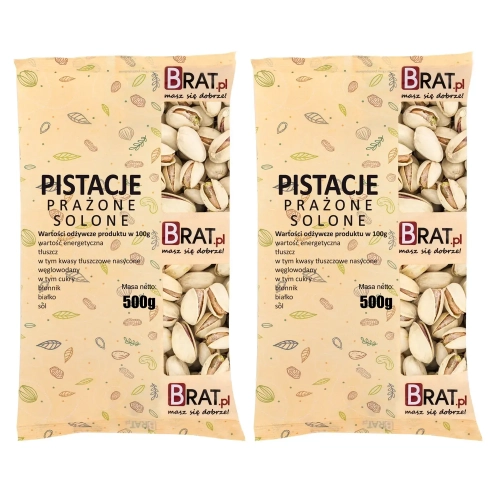 Pistacje prażone solone 1kg (2x500g)