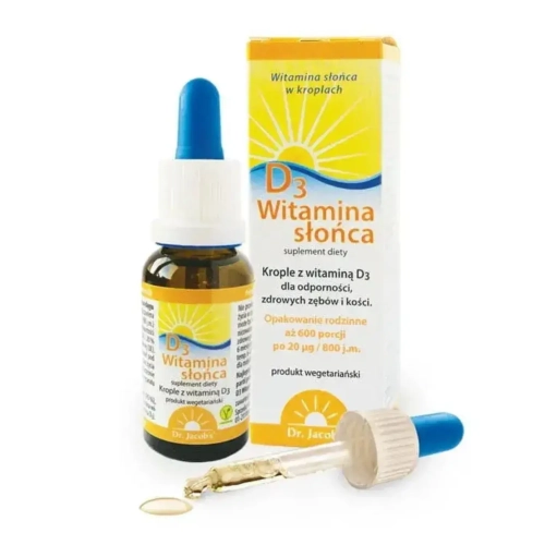 KROPLE Witamina D3 20ml - Dr. Jacob's