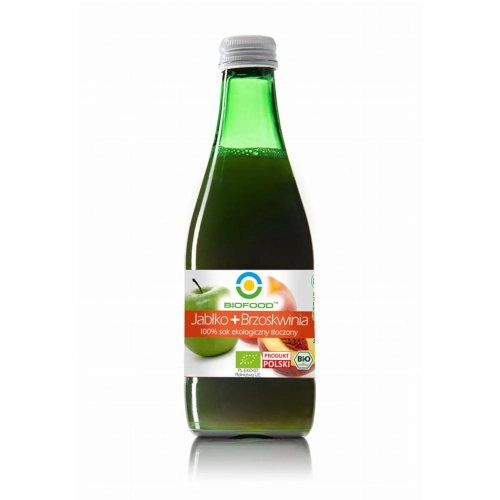 Jabłko + Brzoskwinia 100% sok EKO tłoczony 300 ml