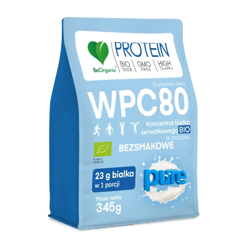 BeOrganic Białko serwatkowe WPC 80 Pure BIO 345g