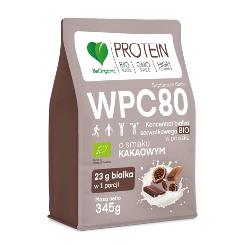 BeOrganic Białko serwatkowe WPC 80 Kakao BIO 345g